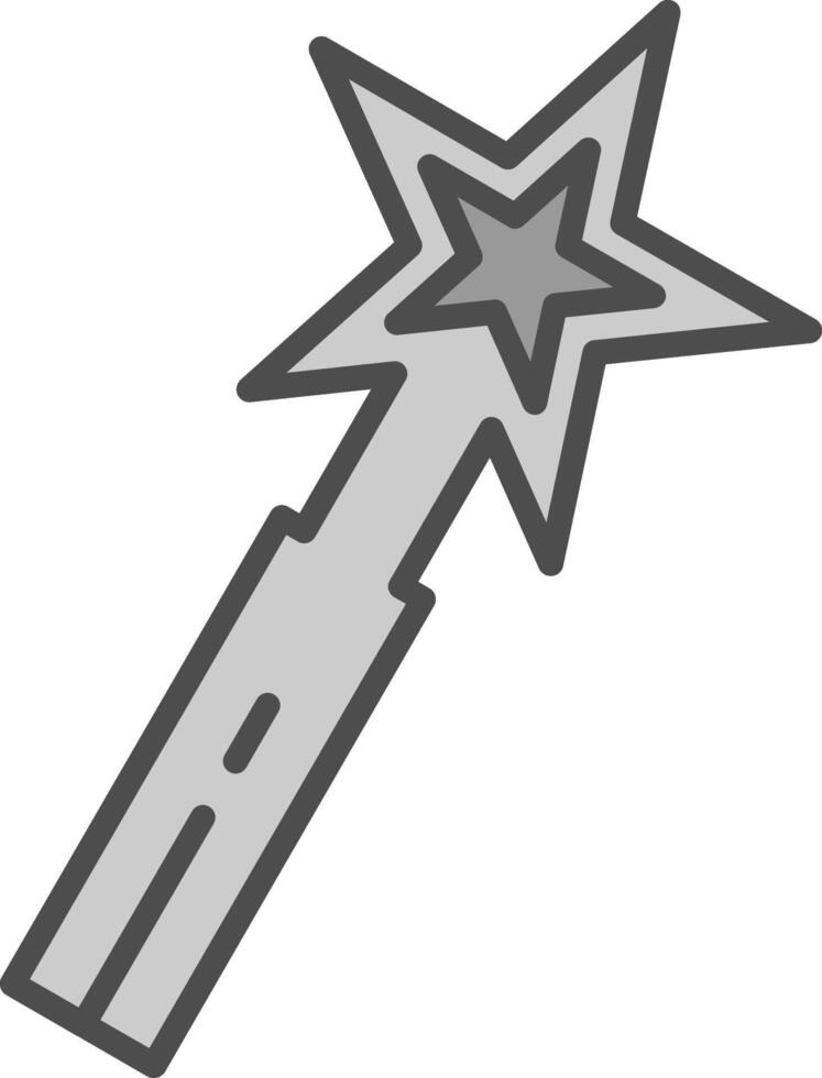 Magic Wand Line Filled Greyscale Icon Design vector