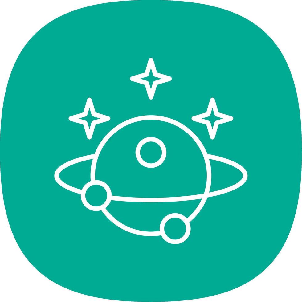 Astronomy Line Curve Icon Design vector