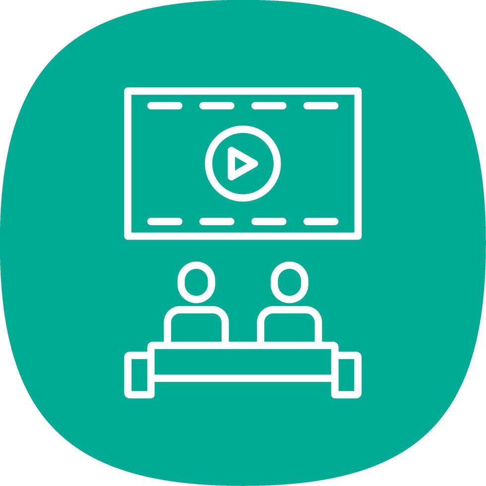 Cinema Line Curve Icon Design vector