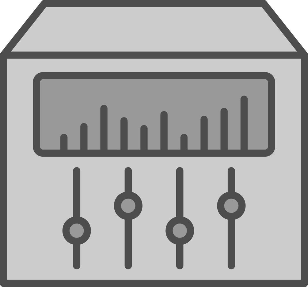 Sound Mixer Line Filled Greyscale Icon Design vector