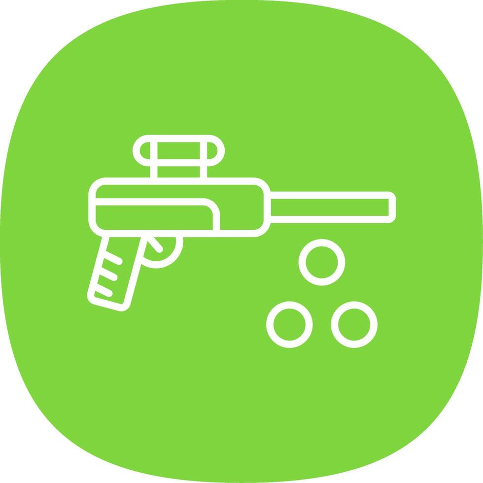 Paintbal Line Curve Icon Design vector