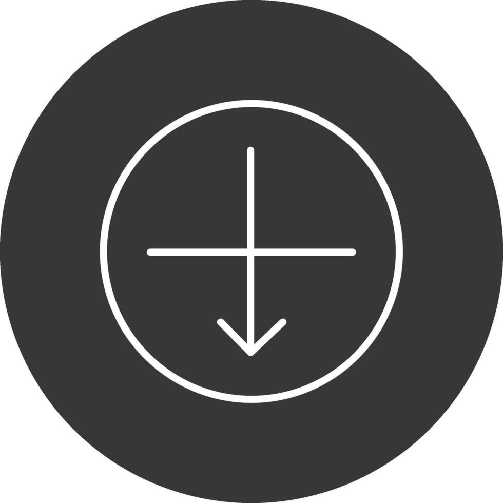 Intersect Line Inverted Icon Design vector