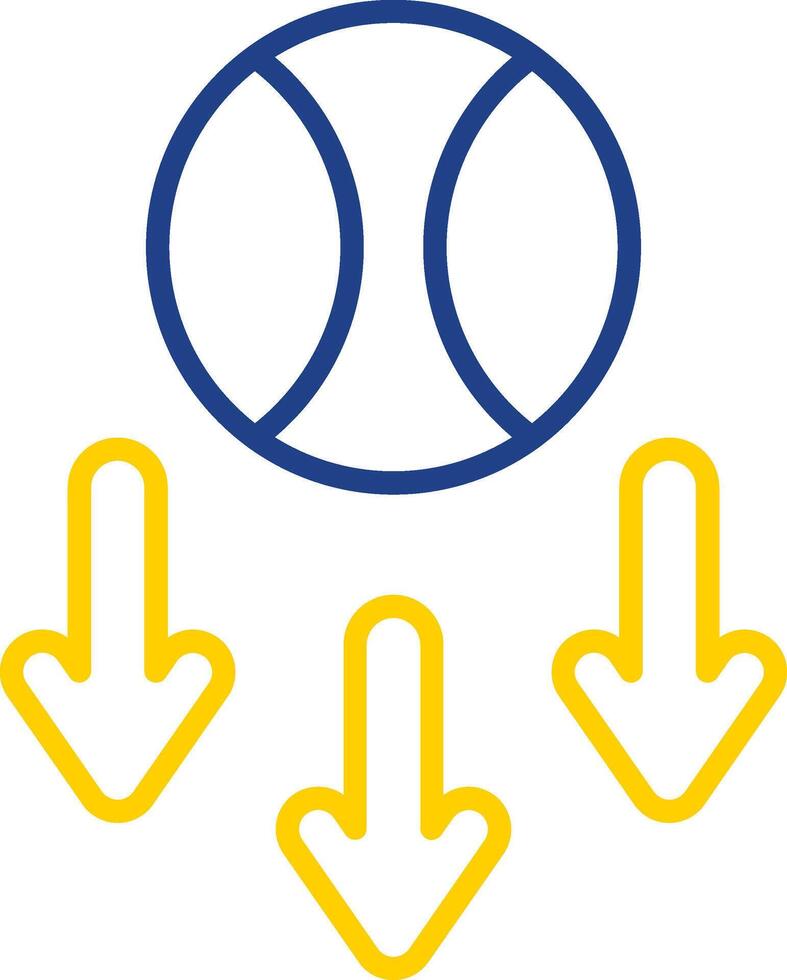 Gravity Line Two Colour Icon Design vector