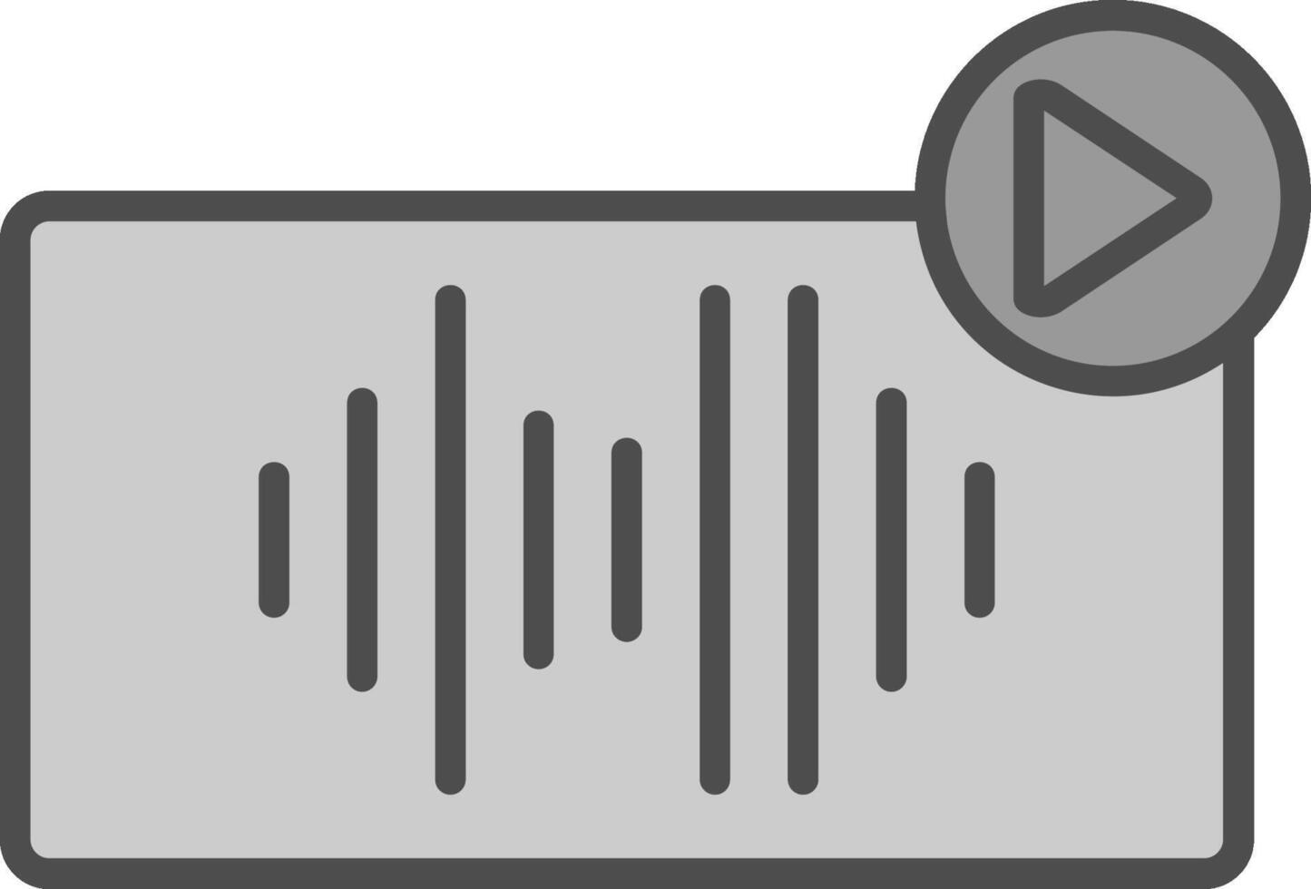 Audio Line Filled Greyscale Icon Design vector