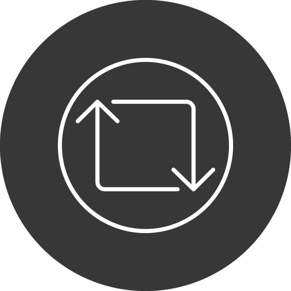 Loop Line Inverted Icon Design vector