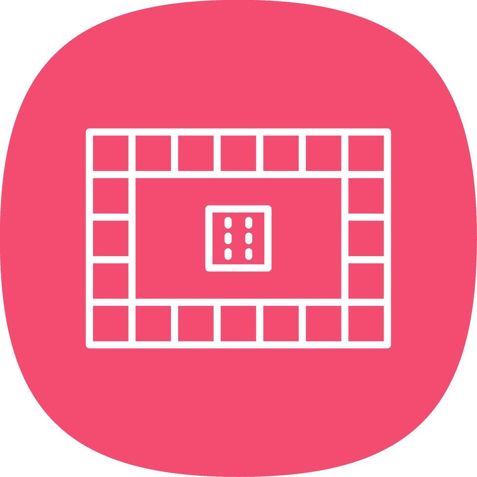 Board Games Line Curve Icon Design vector