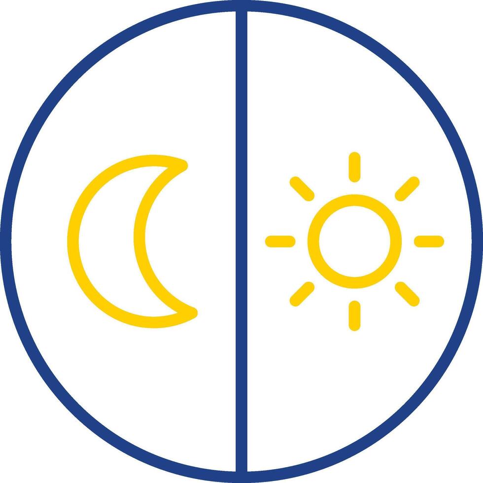 Day And Night free Line Two Colour Icon Design vector