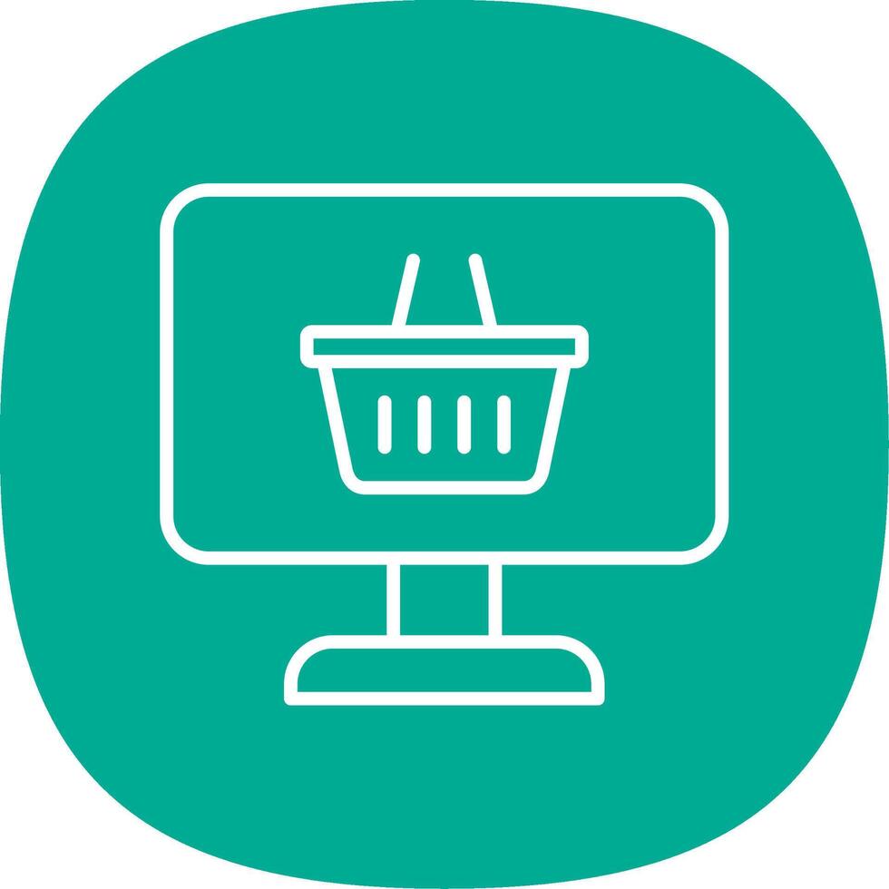 OnLine Curve Multi Circle Shop Line Curve Icon Design vector