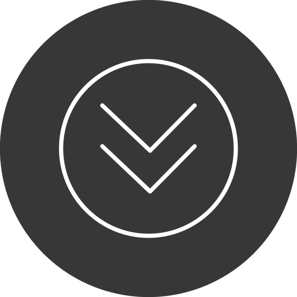 Chevron Line Inverted Icon Design vector
