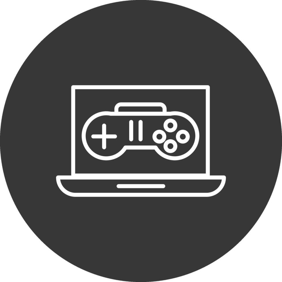 Game Development Line Inverted Icon Design vector