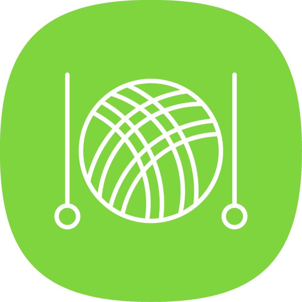 Knitting Line Curve Icon Design vector