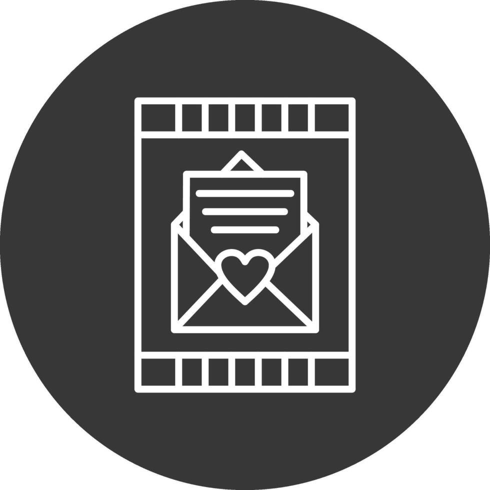 Invitation Line Inverted Icon Design vector