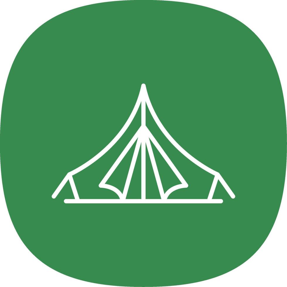 Tent Line Curve Icon Design vector