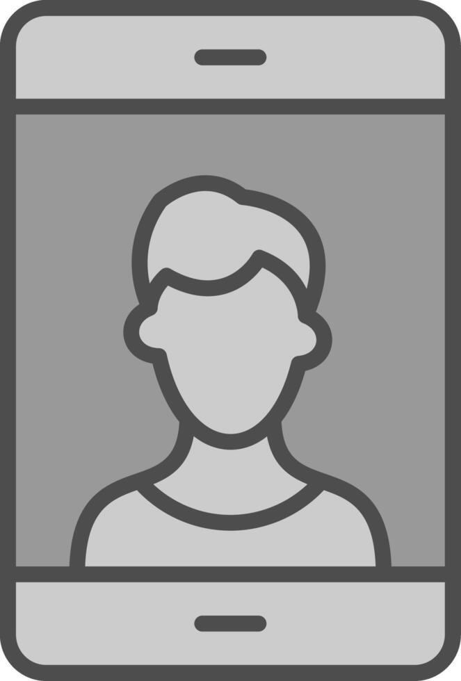 Photo Line Filled Greyscale Icon Design vector