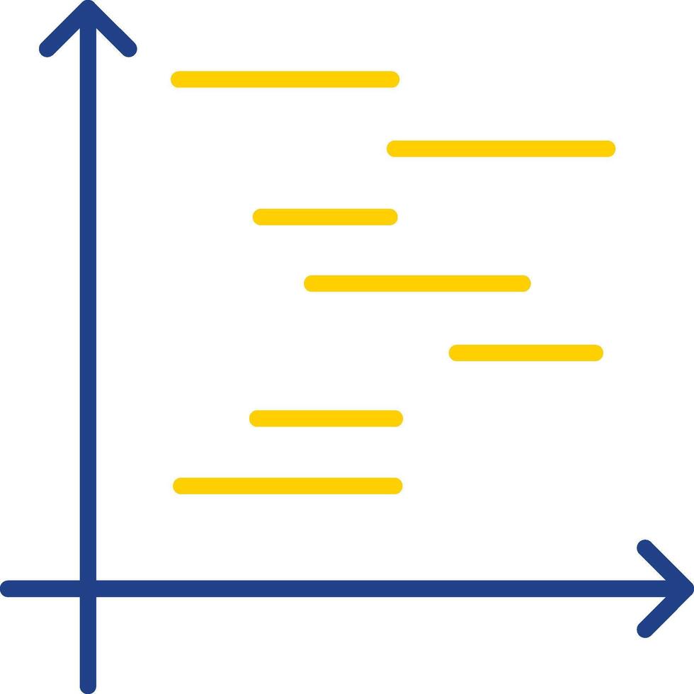 Gnatt Chart Line Two Colour Icon Design vector