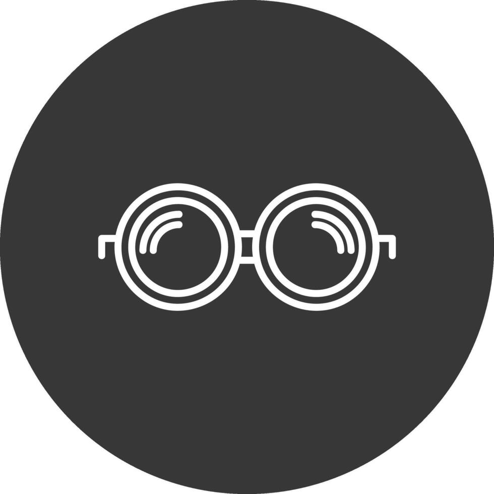 Glasses Line Inverted Icon Design vector