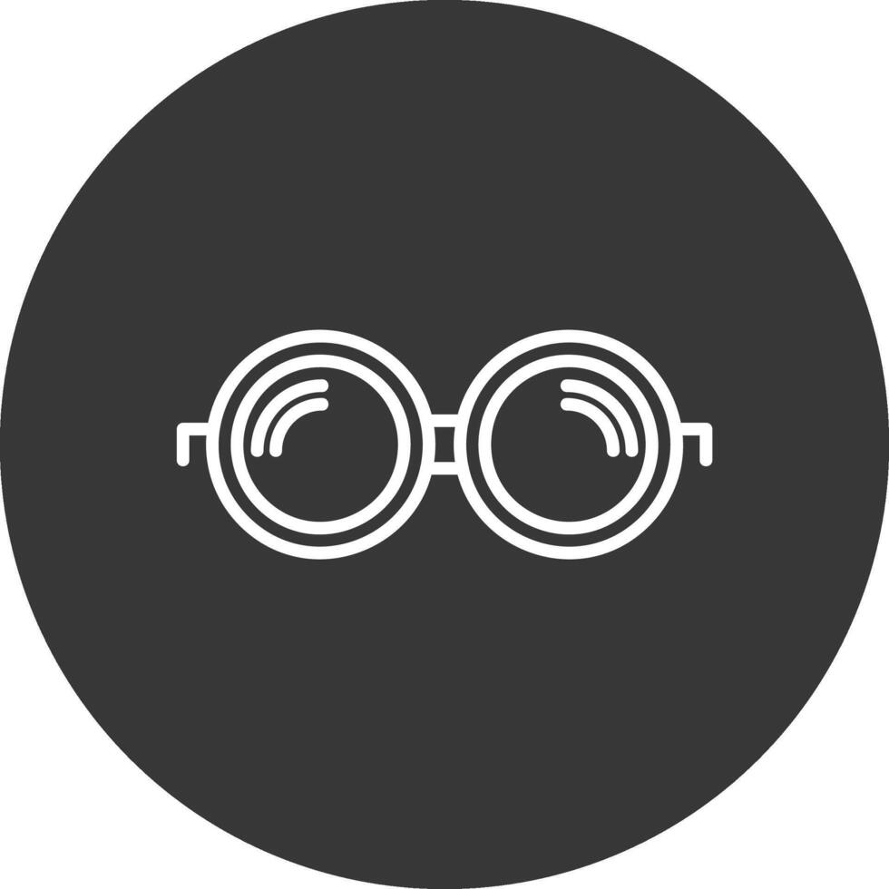 lentes línea invertido icono diseño vector