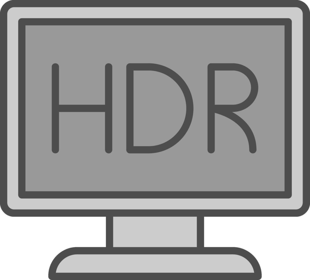 Monitor Line Filled Greyscale Icon Design vector