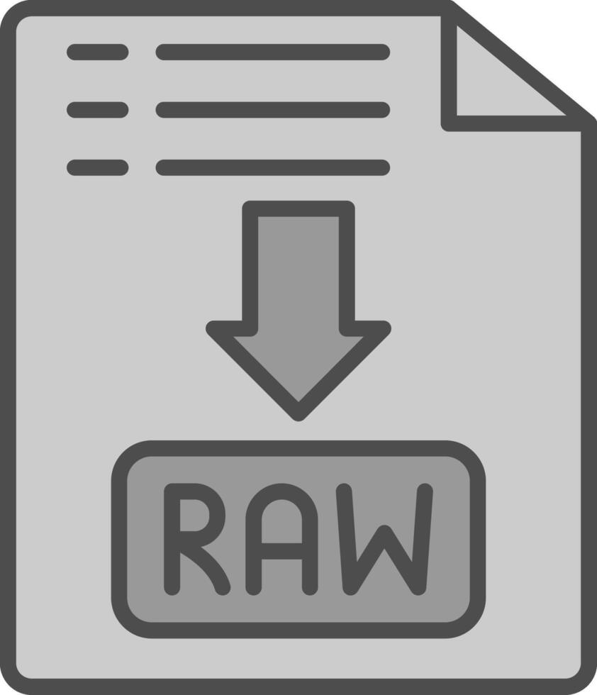 Raw Line Filled Greyscale Icon Design vector