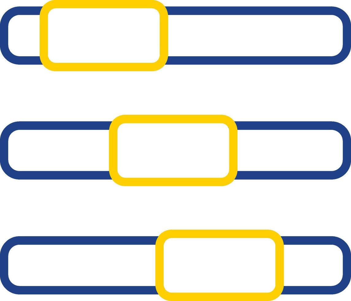 Progress Bar Line Two Colour Icon Design vector