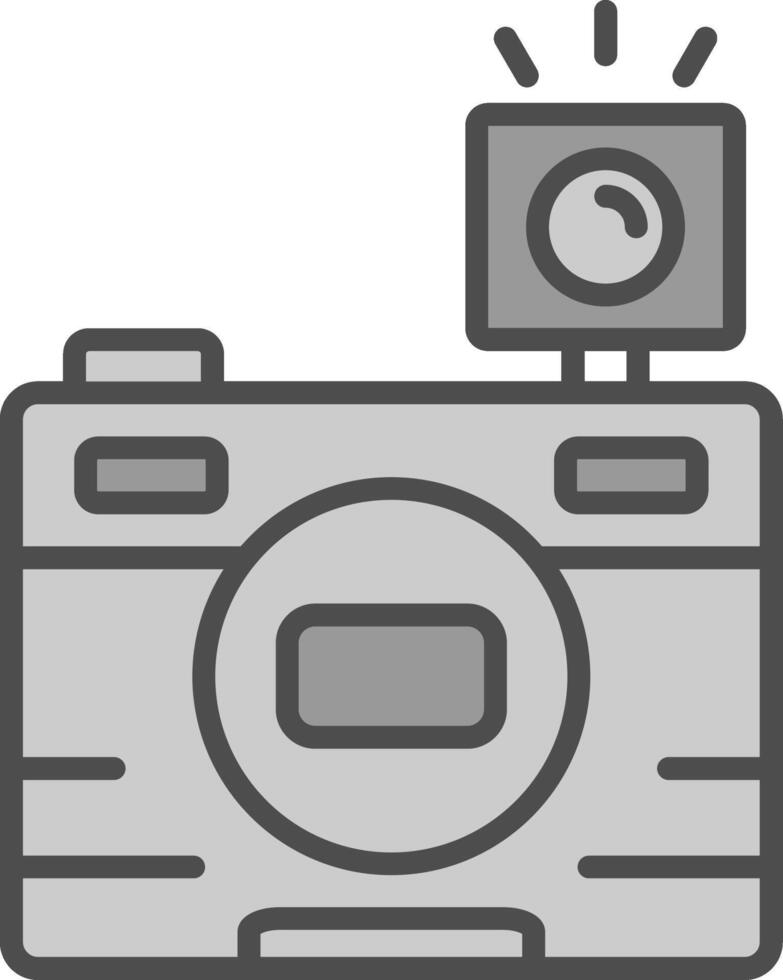 Photo Line Filled Greyscale Icon Design vector