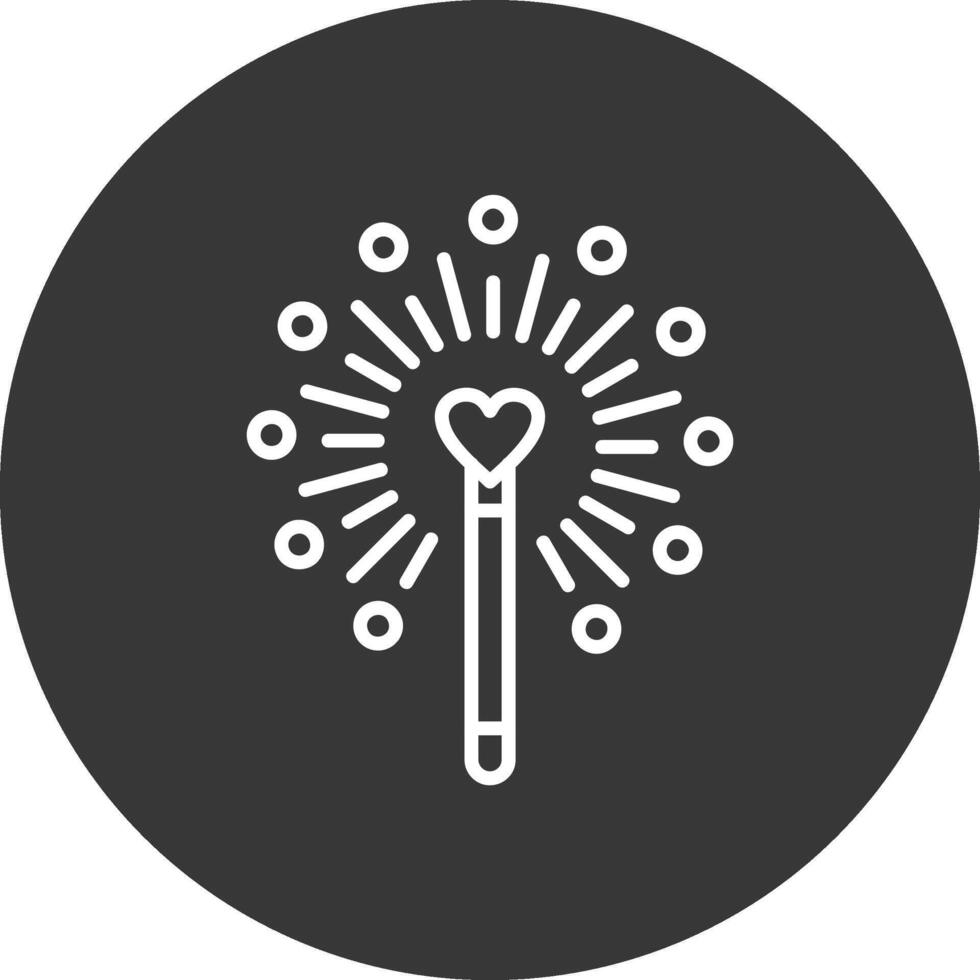 Magic Wand Line Inverted Icon Design vector