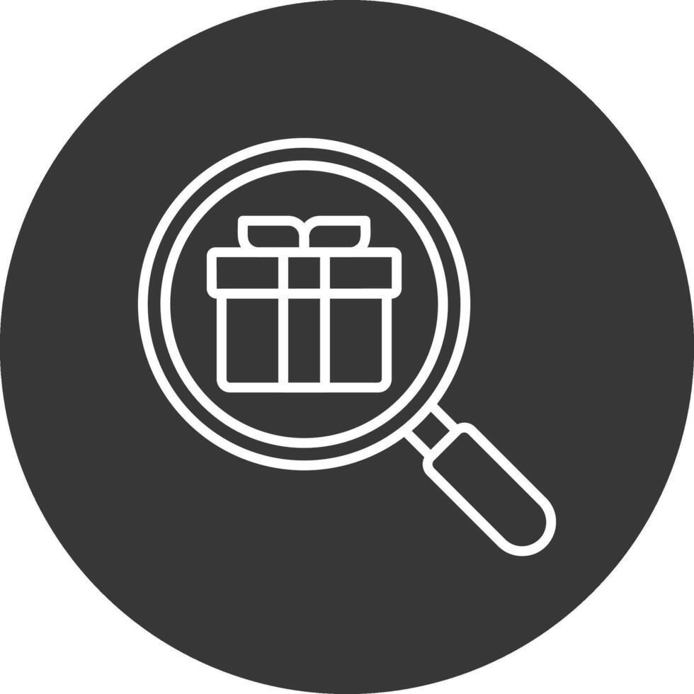 Search Line Inverted Icon Design vector