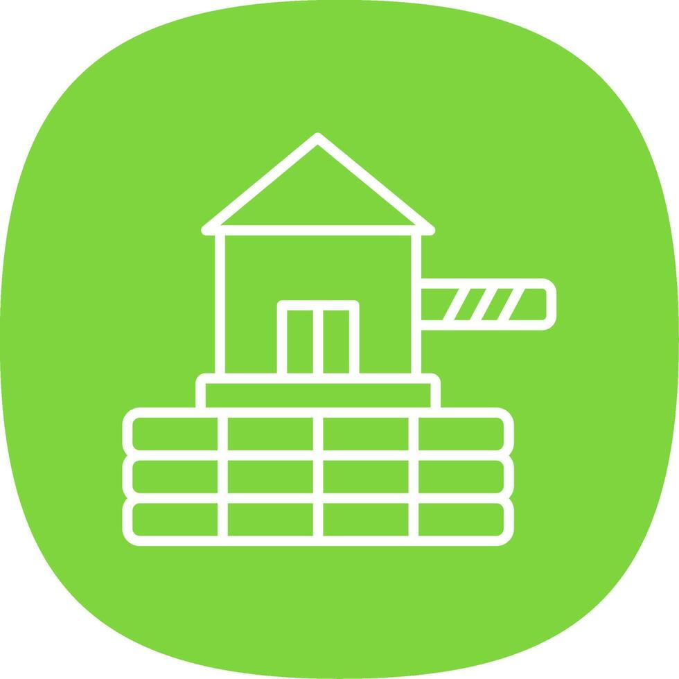 Barrier Line Curve Icon Design vector