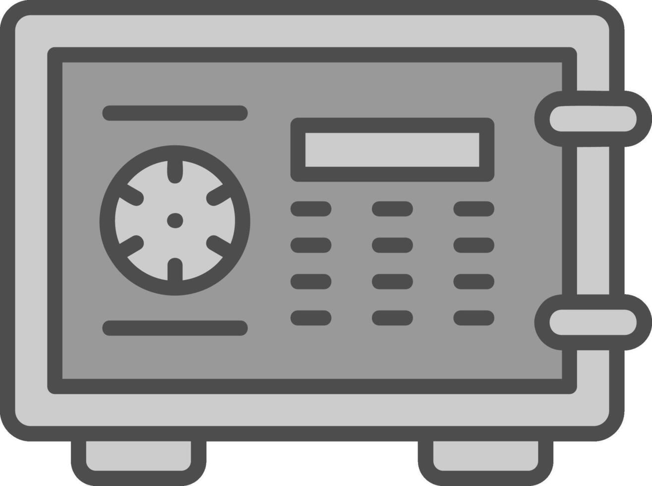 Locker Line Filled Greyscale Icon Design vector