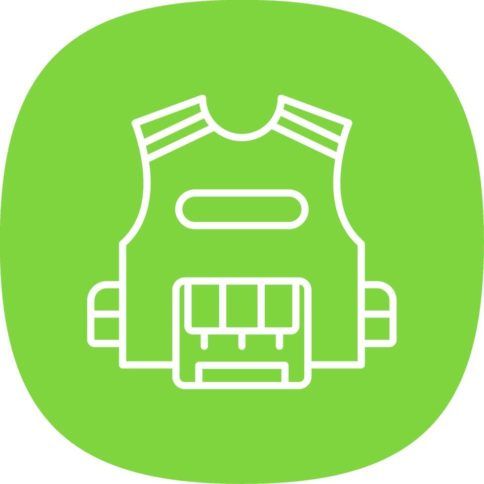 Vest Line Curve Icon Design vector