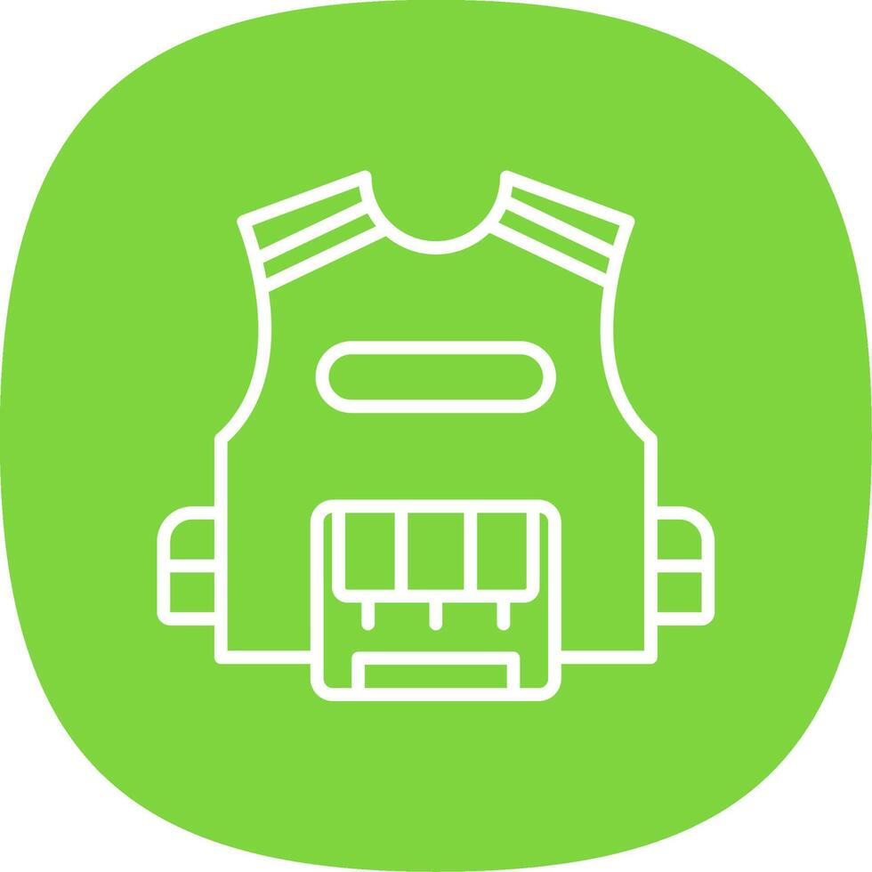 Vest Line Curve Icon Design vector