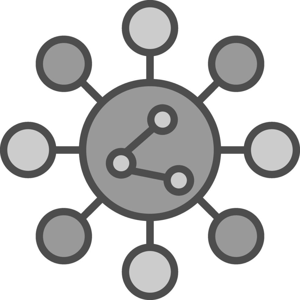 Share Line Filled Greyscale Icon Design vector