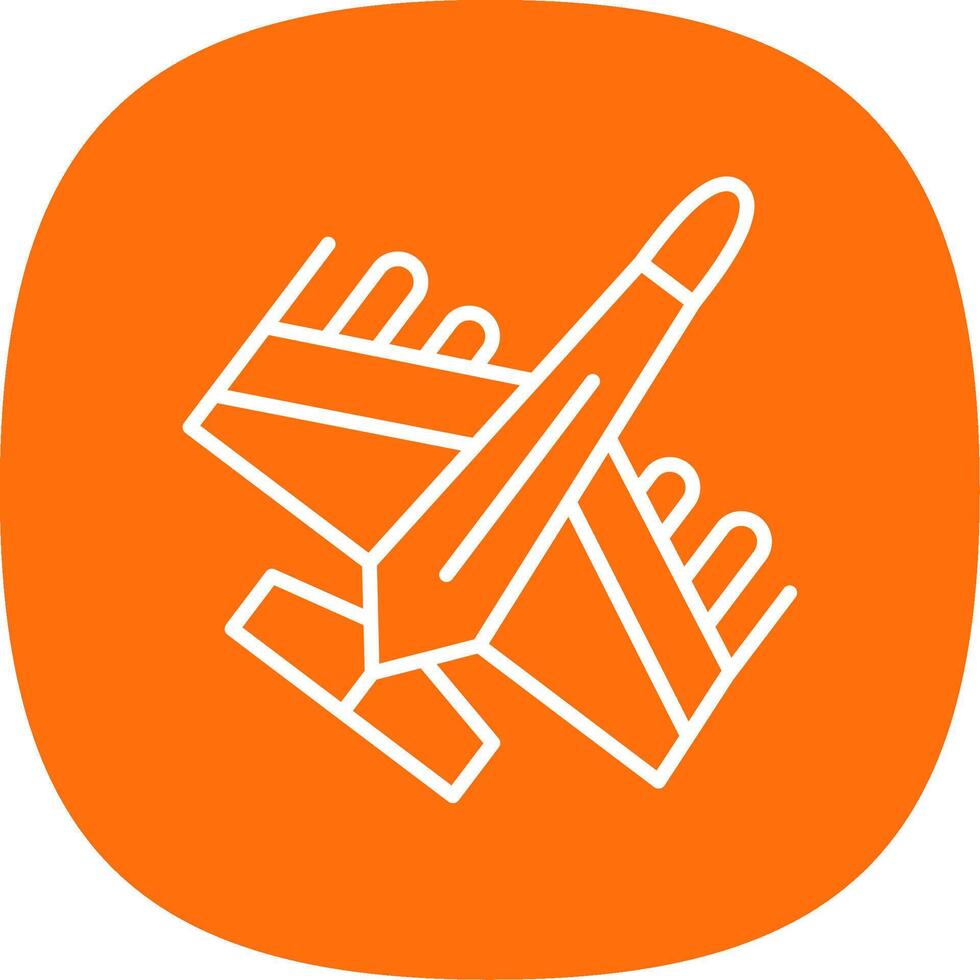 Jet Line Curve Icon Design vector
