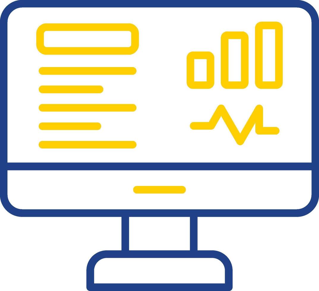Dashboard Line Two Colour Icon Design vector