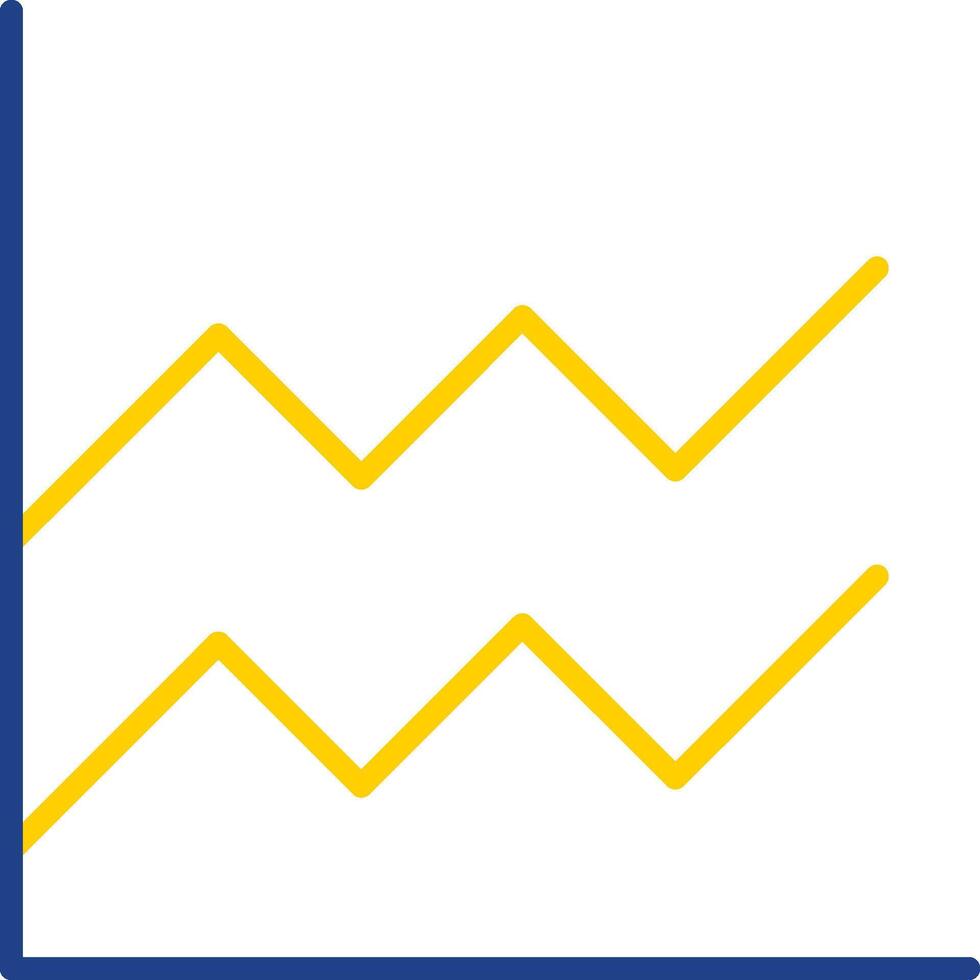 Area Graph Line Two Colour Icon Design vector