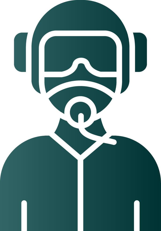 Pilot Glyph Gradient Icon vector