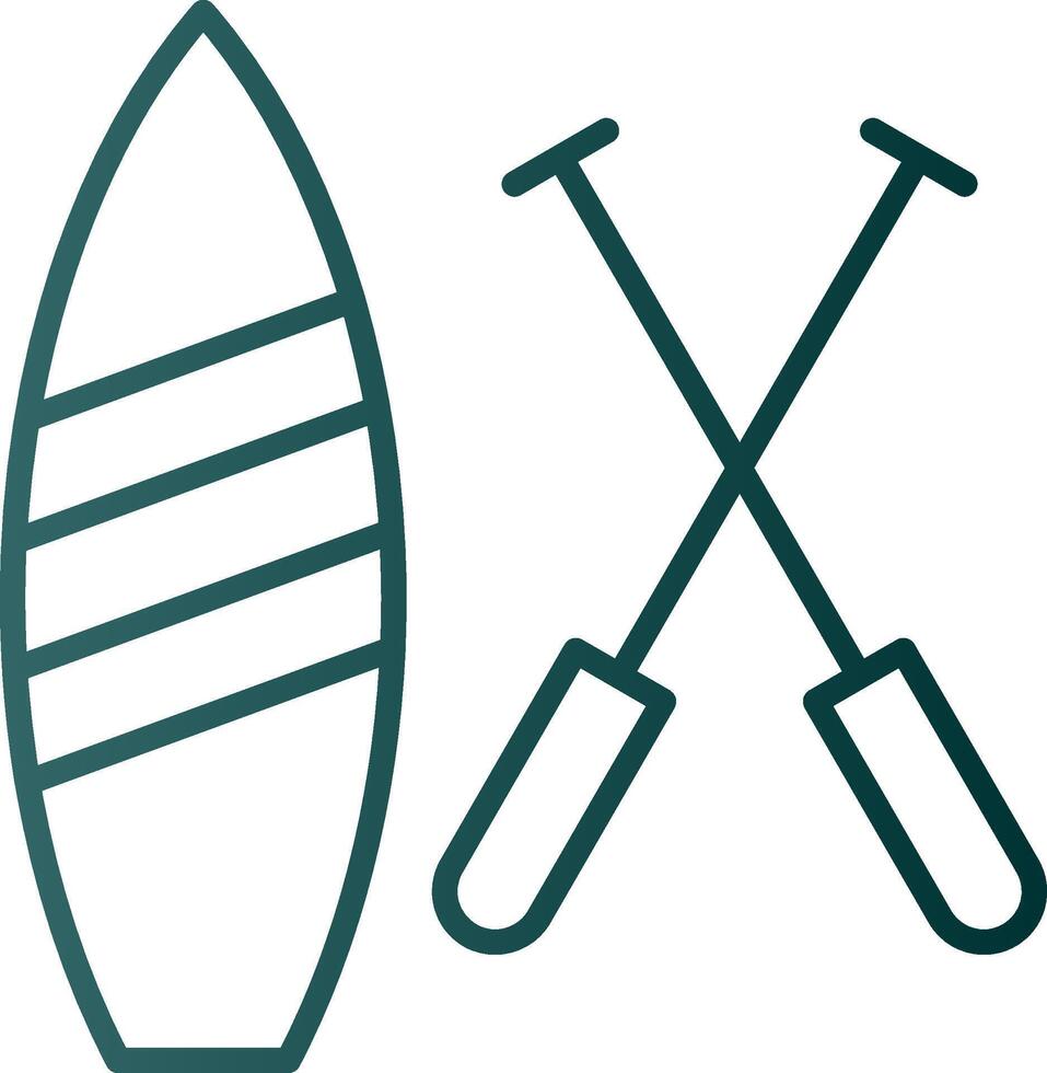 Paddle Board Line Gradient Icon vector