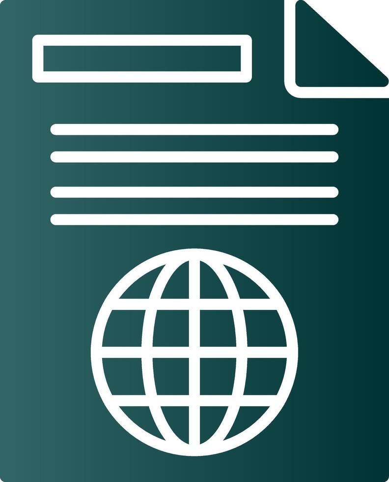 Document Glyph Gradient Icon vector