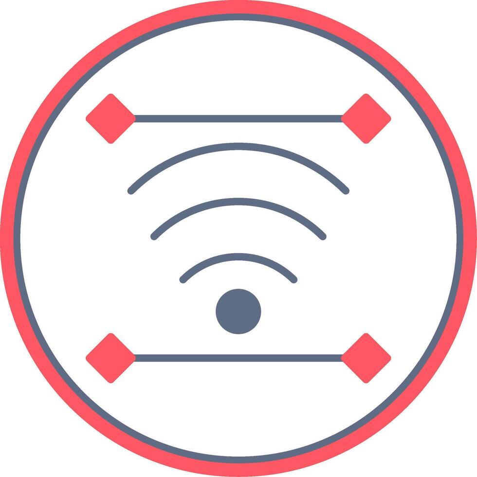 Wireless Flat Circle Icon vector
