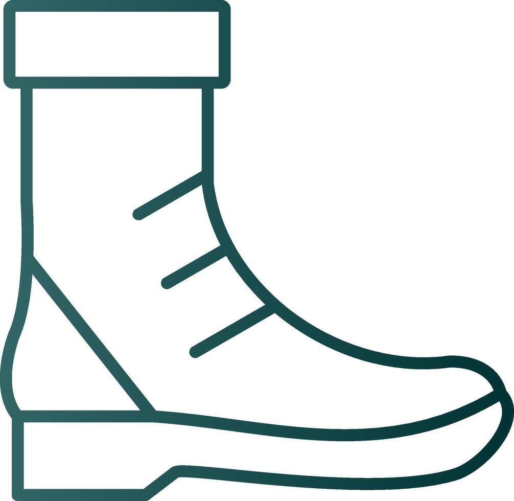 Boot Line Gradient Icon vector
