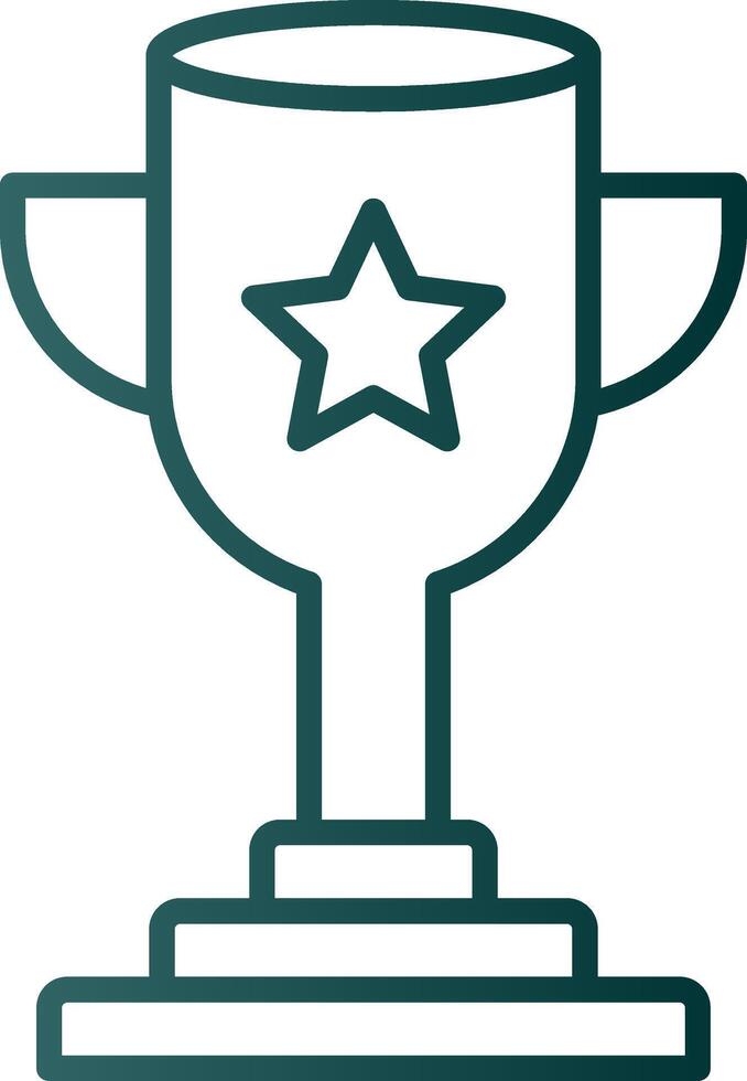 Trophy Line Gradient Icon vector