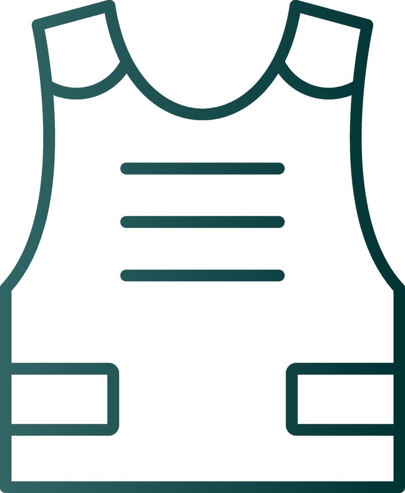 Armour Line Gradient Icon vector