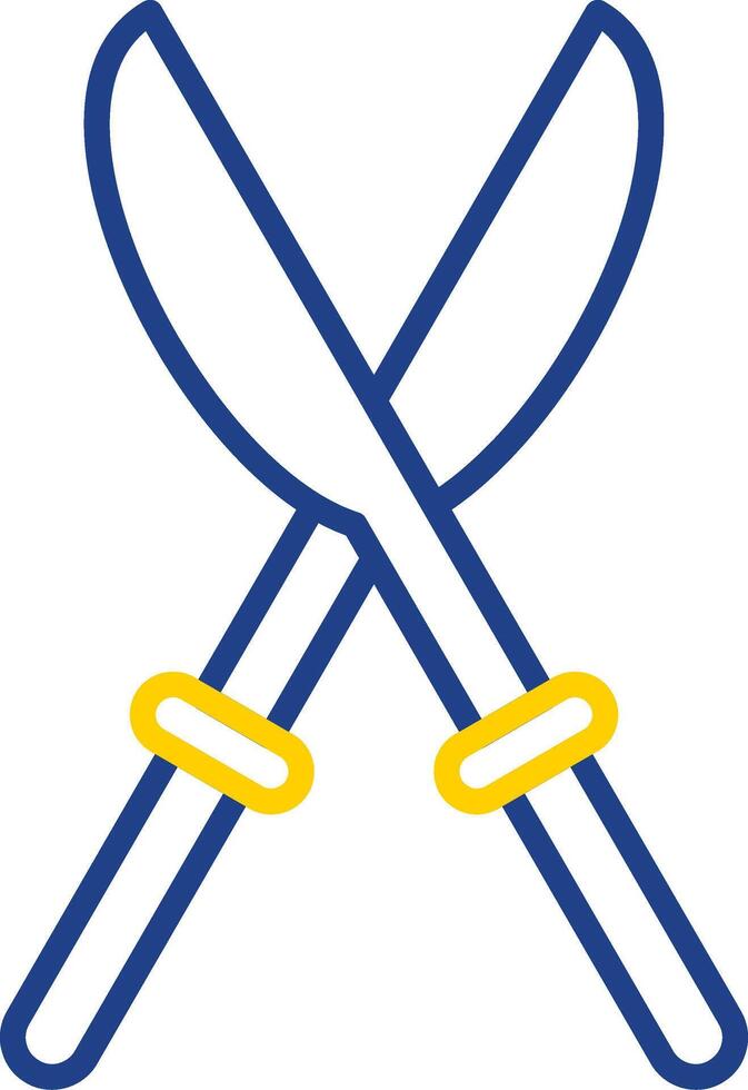 Pruning Shears Line Two Colour Icon Design vector