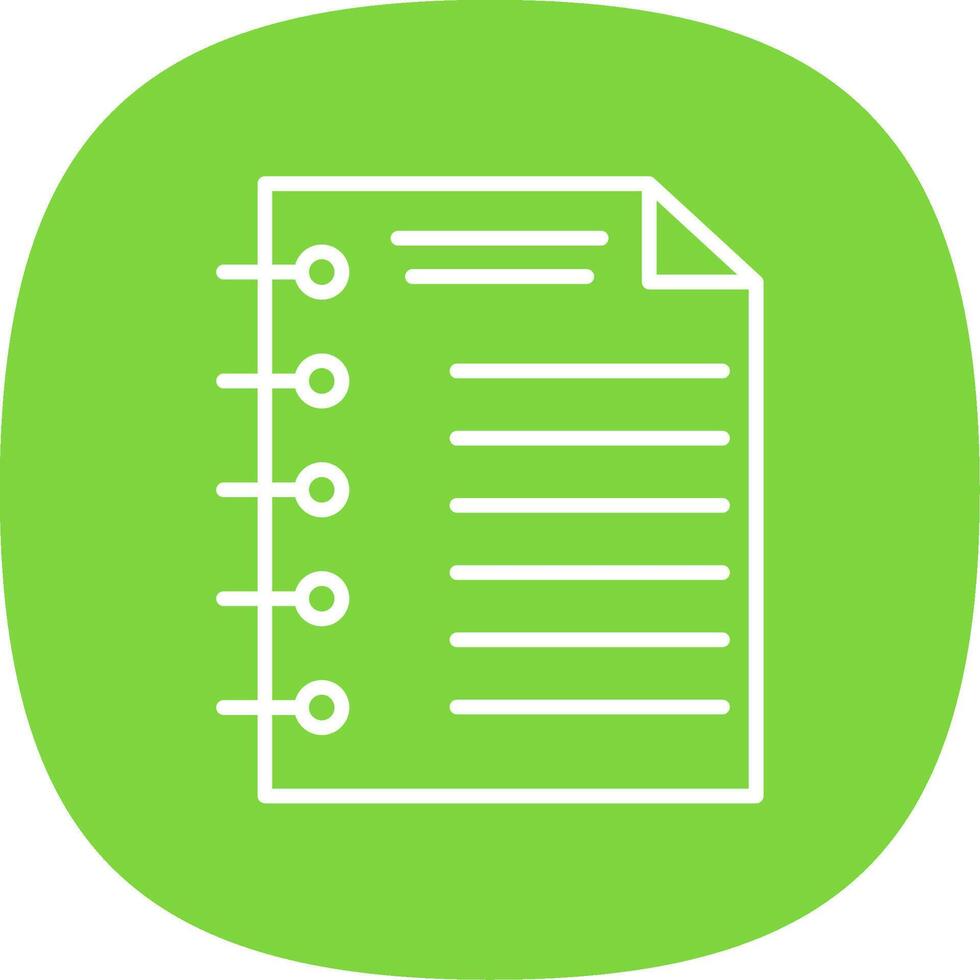 Note Page Line Curve Icon Design vector