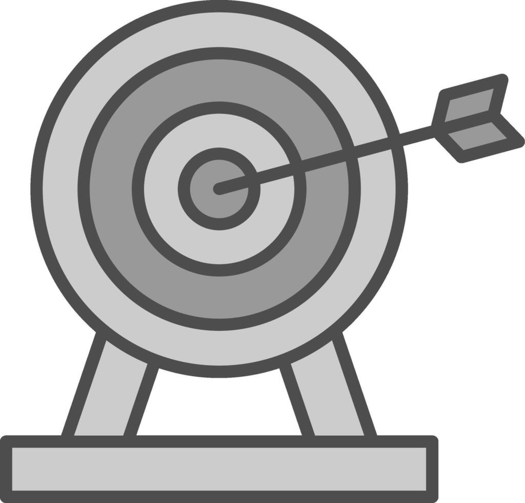 Target Line Filled Greyscale Icon Design vector