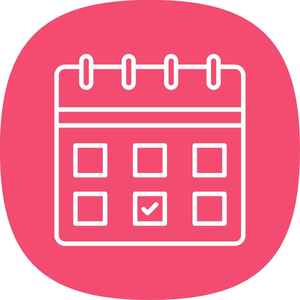 Planner Line Curve Icon Design vector