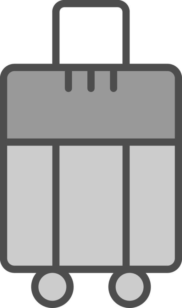 Luggage Line Filled Greyscale Icon Design vector