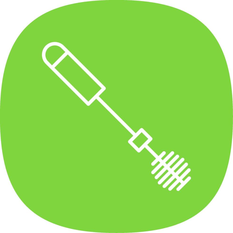 Toilet Brush Line Curve Icon Design vector