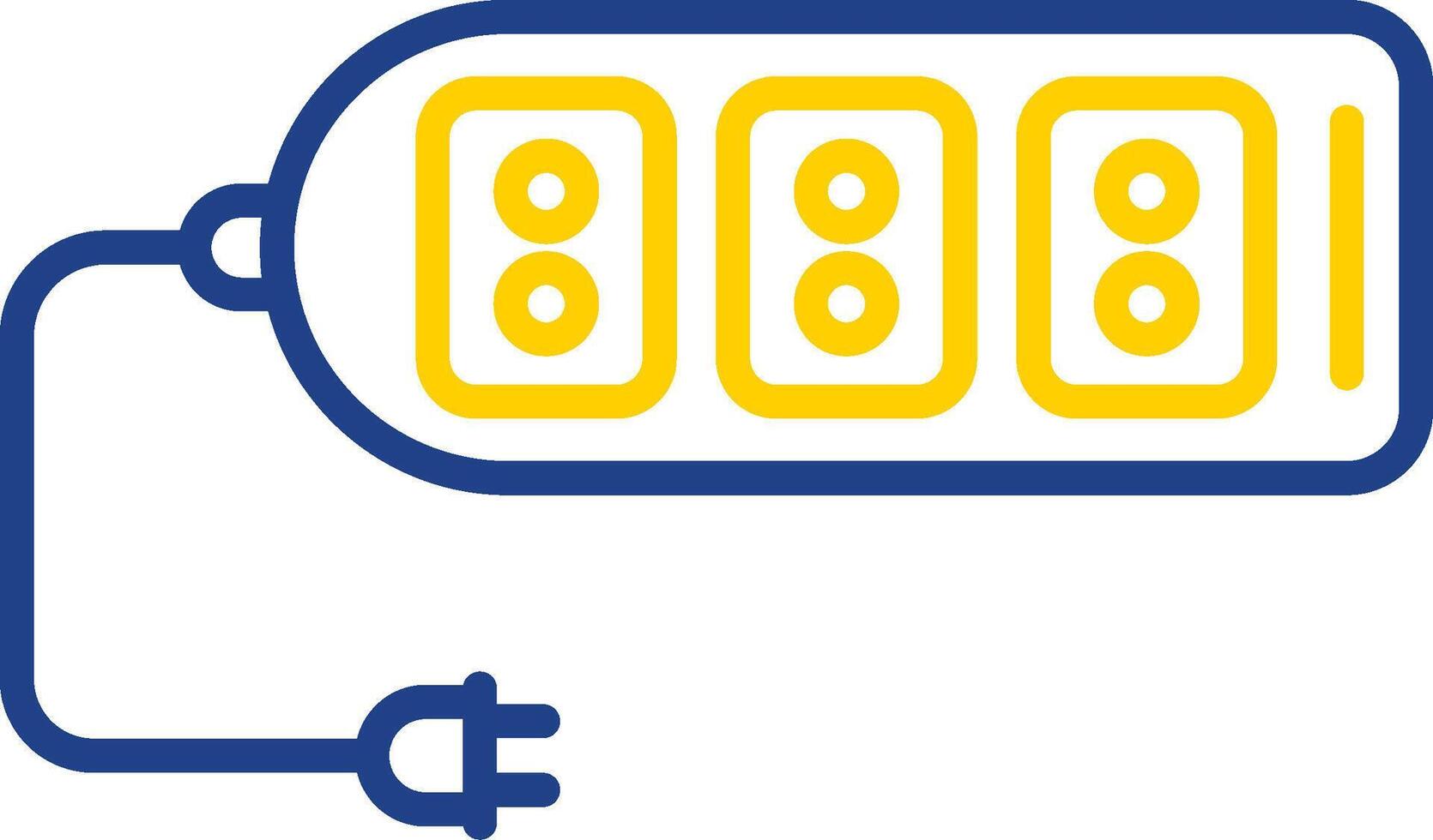 Extension Cable Line Two Colour Icon Design vector