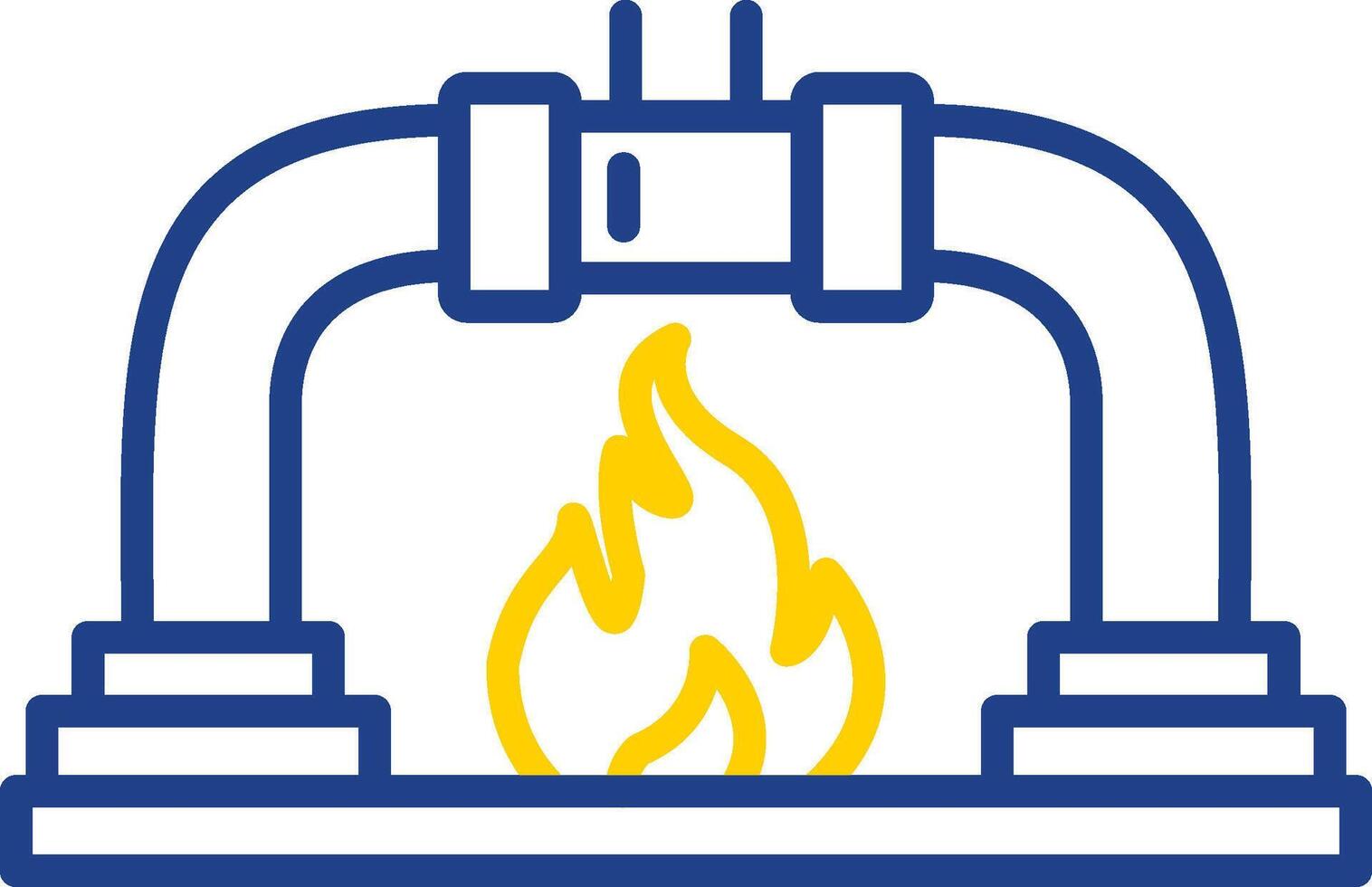 Gas PipeLine Two Colour Multi Circle Line Two Colour Icon Design vector